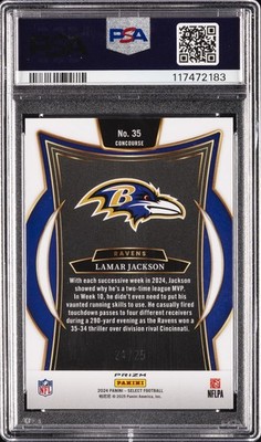 2024 PANINI SELECT TIE-DYE PRIZM #35 LAMAR JACKSON 24/25 PSA 10 | eBay