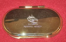 FAREWELL SEASON CANBERRA Brass Oval COMPACT MIRRORS Vintage 