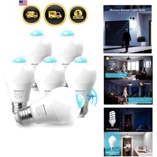 6 Pack Motion Sensor Light Bulbs, Motion Detector Light Bulb