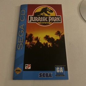 Jurassic Park (Sega CD, 1993) Complete W/ Manual & Registration Card -TESTED