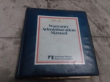 Amc Dealership Binder Warranty Bulletins Jeep Eagle Postal Dj5 Wagoneer Eagle