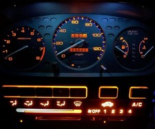 Yellow Instrument Gauge Clusterclimate Control Led Kit For Honda Civic Eg 92-95