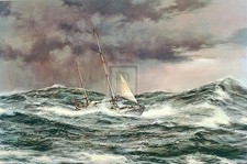 Montague Dawson Horn Abeam Sir Francis Chichesters Yacht gypsy Moth Gouttelette