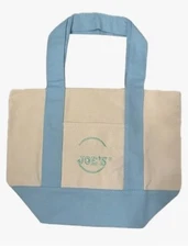 Trader Joe's Pastel Mini Canvas Tote Bag (Blue) 2025 Limited Edition WITH TAGS!!