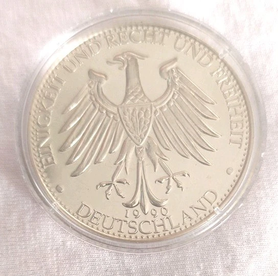 Gedenk Medaille Wiedervereinigung 1990 "DEUTSCHLAND EINIG VATERLAND", MDM - Bild 3 von 4