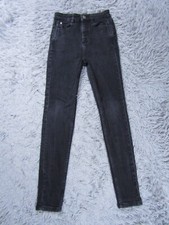 Zara Jeans Womens 2 Black Skinny Slim Denim Pants Dark Wash Bottoms Casual