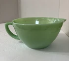 Vintage Fire King Green Jadeite Oven Ware Mixing Batter Bowl with Spout Handle