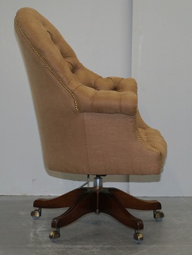 ONE OF A KIND FULLY RESTORED MAHOGANY CHESTERFIELD CAPTAINS DIRECTORS ARMCHAIR - Picture 11 of 12