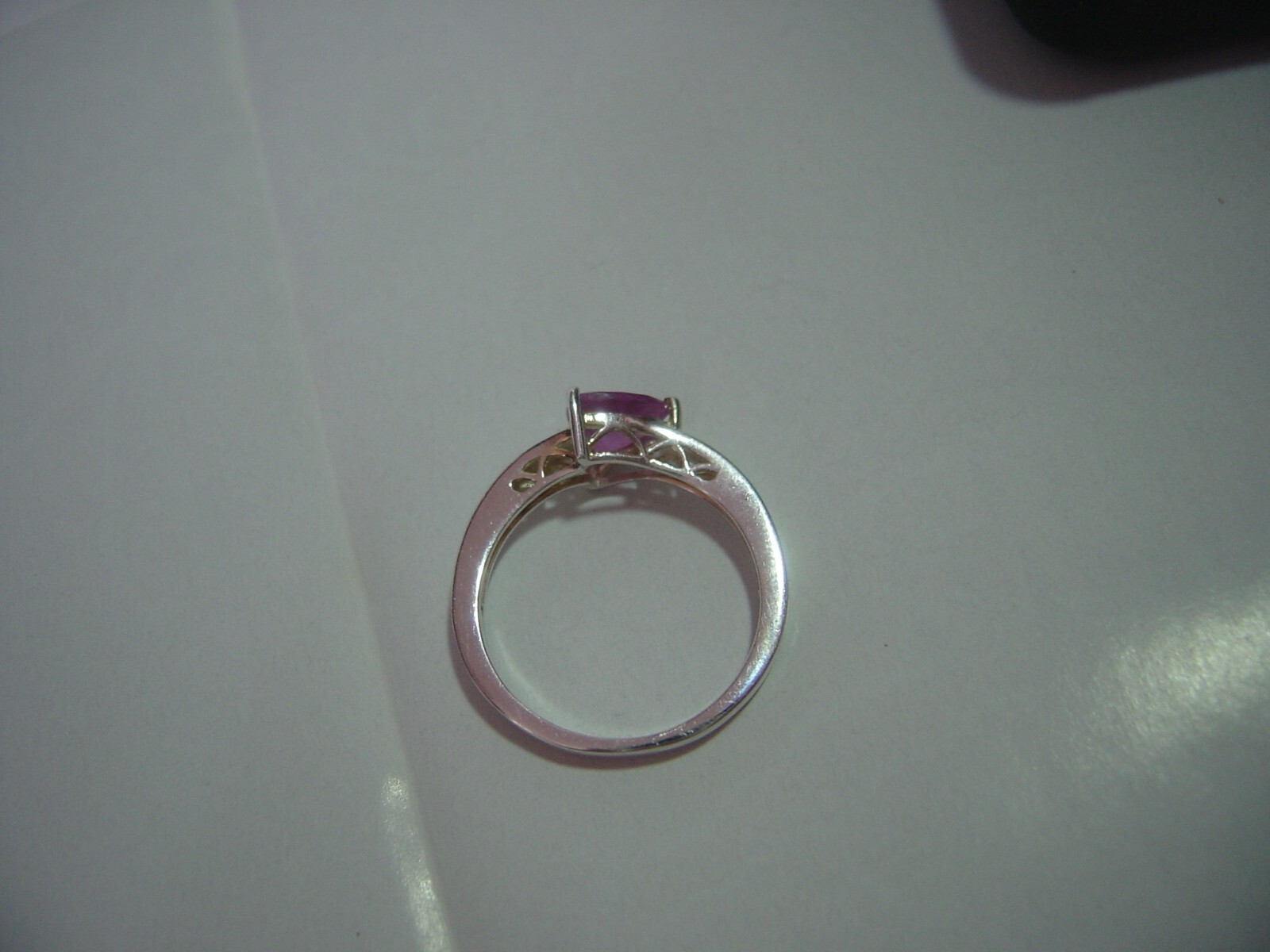 Solid Silver Ring-superb Genuine trillion natural… - image 3