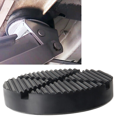 Universal Rubber Jack Pad Adapter - Protects Car & Truck Frame Rails, Cross Slotted, 6-Month Warranty