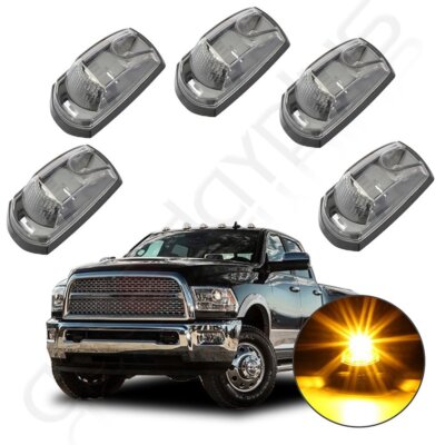 5pcs LED amber cab marker roof running light for 2017-2019 Ford Super Duty