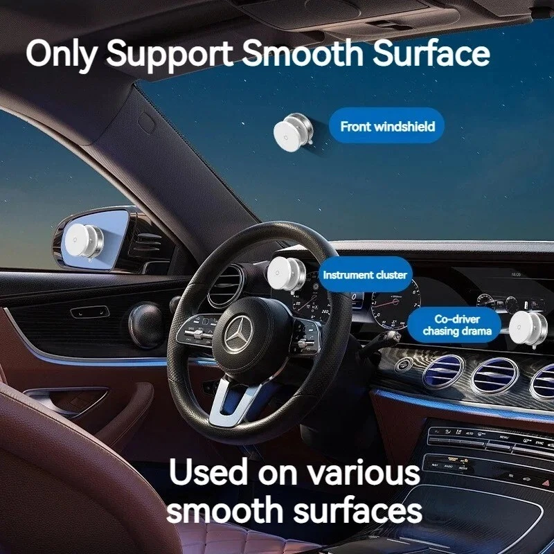 Soporte magnético para teléfono de vacío - Montaje de succión universal para automóvil, espejo, gimnasio, baño Foto 2 de 4