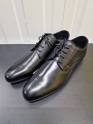 Versace Collection schwarze Leder Oxford Schuhe - UK 12 / EU 46