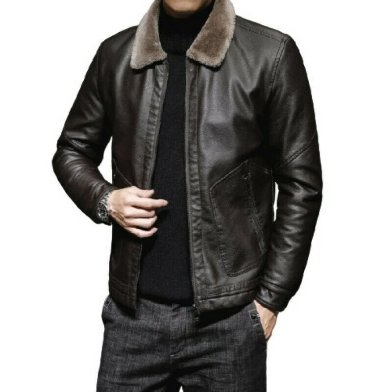 Fleece lined shop aviator jacket mens