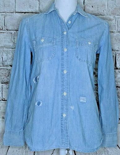 Madewell Womens Denim Button Down Shirt 