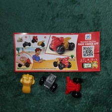 Sorpresa Kinder DV134 + BPZ Sprinty Quad Macchinina Gialla Rossa Cartina