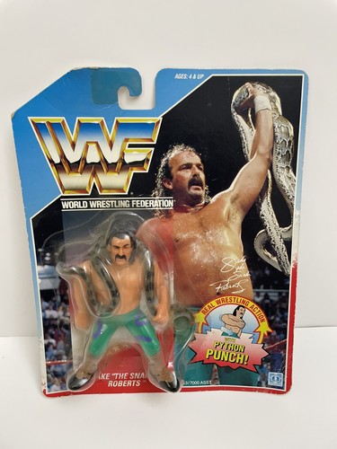 1990 WWF Hasbro FIGURE  Jake The Snake Roberts Blu...