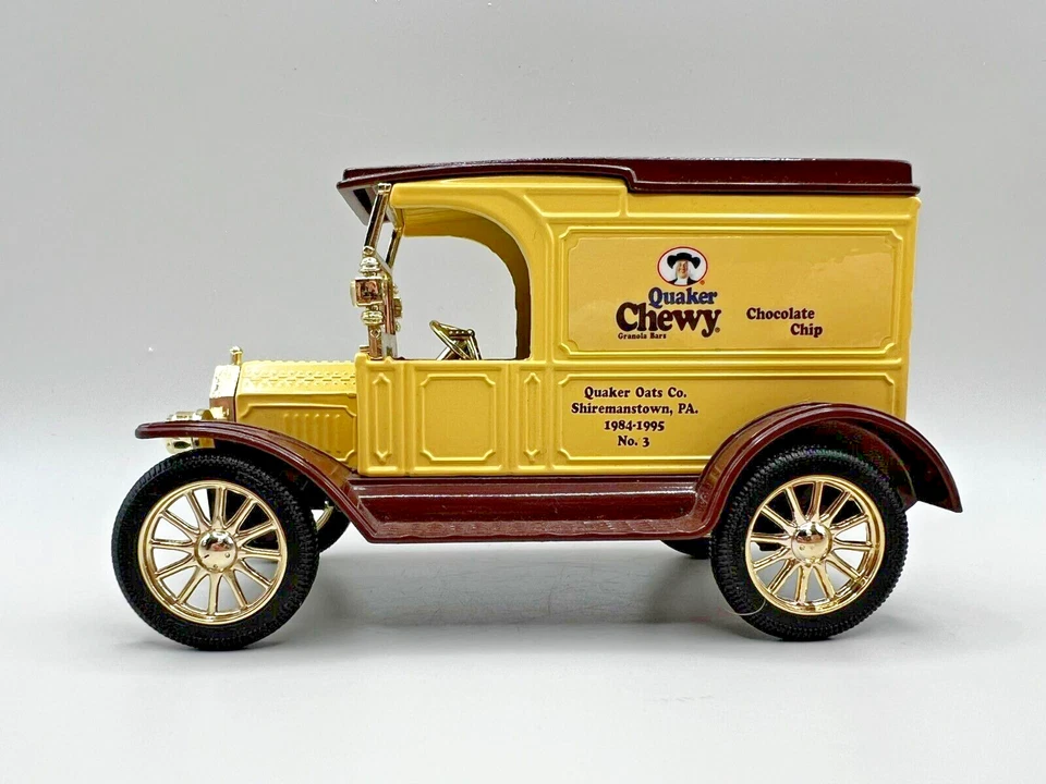 Vintage ERTL 1917 Ford Model T "Quaker Oats" Chewy Choc. Chip Bank 1:25 Mfg 1995 - Image 3 of 4