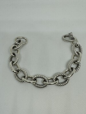 DAVID YURMAN 925 EXTRA LARGE OVAL LINK 8” BRACELET | eBay