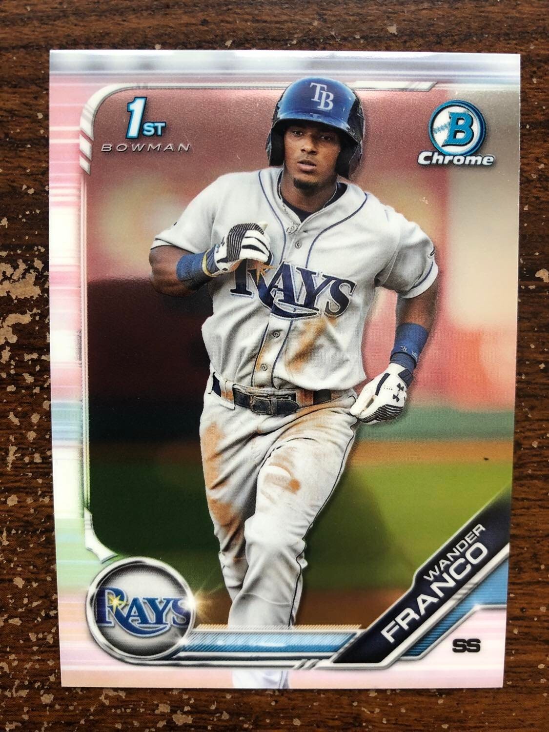 Wander Franco, Chrome-Running #BCP-100 - 2019 Bowman