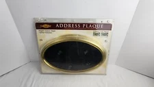 DeSign-It Oval Address Plaque - New Open Box, Vintage, Golden
