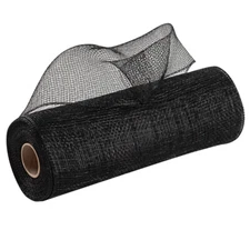 Wreath Maker Black Deco Mesh - 10" x 10 Yards, Halloween Decoration, Christmas