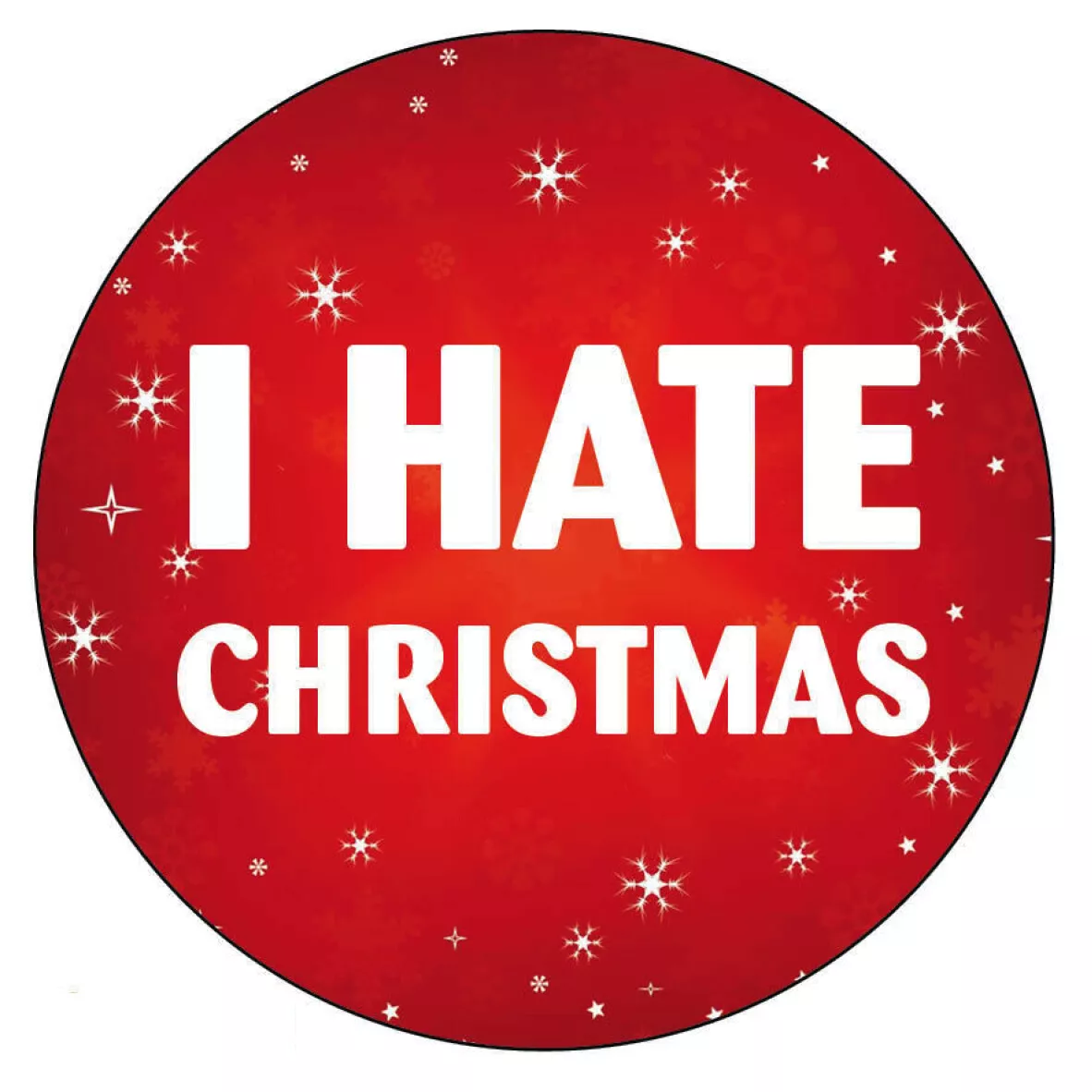 I HATE CHRISTMAS Xmas Secret Santa Funny Party Stickers NON personalised 755