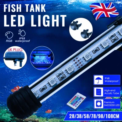 Aquarium Fish Tank Aquarium Light LED Waterproof Full Spectrum Aqua Lamp RGB5050