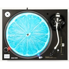 DJ Blue Lime Slice Slipmat Turntable 12" LP Record Player, DJ Audiophile