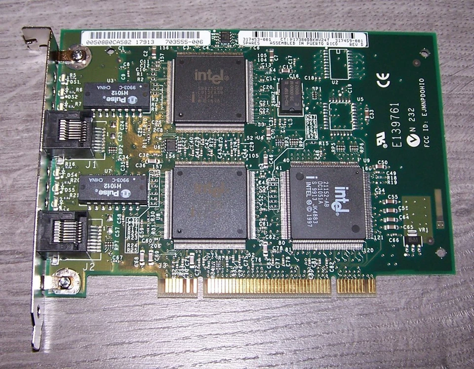 317453-001 HP nc3132 10/100 Dual Fast Ethernet Netzwerkkarte PCI 317450-B21 - Bild 2 von 2