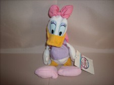 Disney Store DAISY DUCK Bean Bag Plush Stuffed Animal w Tag 8" Beanie
