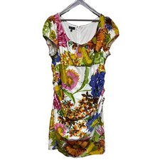 Maggy Boutique Floral Short Cap Sleeve Ruched Dress Women's Size 20W