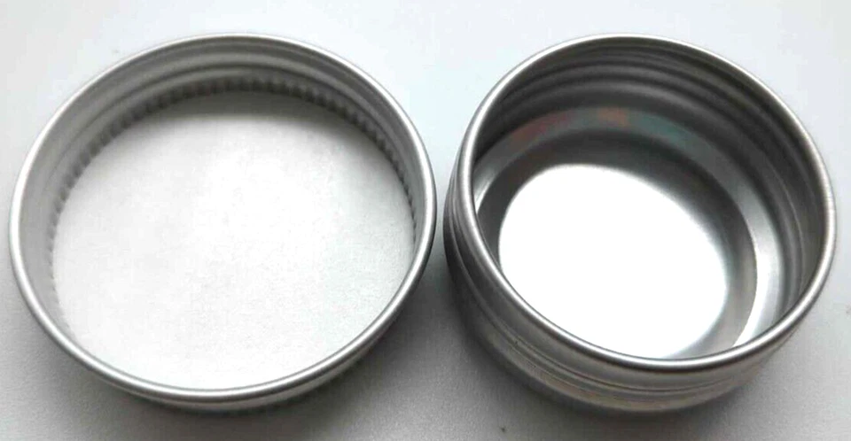 1/2 oz Aluminum Tins With Lined Screw Top Lids Mini Lot 5 Tins NEW - Image 4 of 4