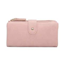 Women's Large Bifold Purse, Double Zip Compartments Wallet Purse, Card Slots