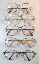 Vintage 5 Pc. Lot Assorted Grab Bag Women's Metal Eyeglass Frame Lot NOS 289b