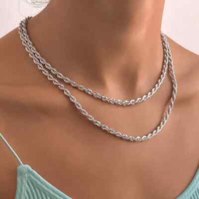 Neu 4mm Diamantschliff Seil Kette Massiv 925 Sterling Silber Italienisch Herren Halskette