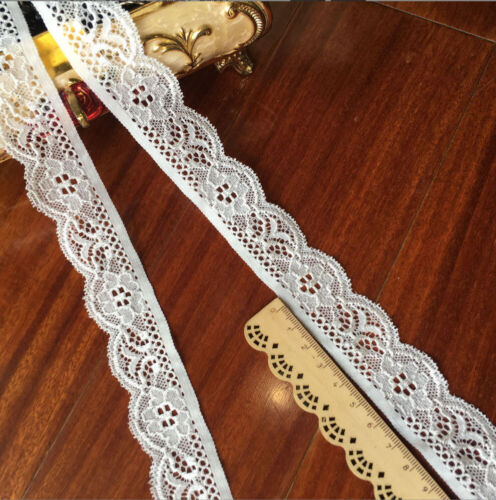 1 yard elastische Spitze Gewellte Spitze Lace Trimm Spitzenband Spitzenborte 3cm - Bild 3 von 3