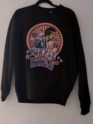 Authentic Jimi Hendrix Purple Haze Sweatshirt In Black Size L
