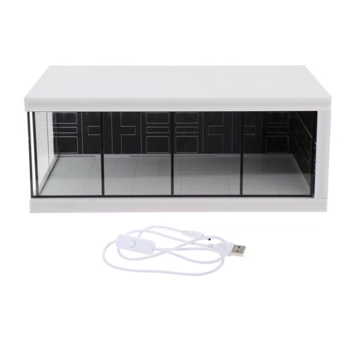 1/64 Diorama Car Garage Model LED Lighting Car Showroom Display Scene Model Gift - Picture 11 of 11