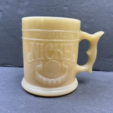Vtg Whataburger Butterscotch Buffalo Nickel Opaque Coffee Cup Mug Made USA