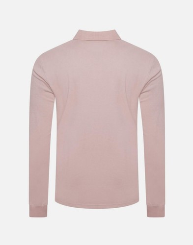 Polo uomo manica lunga casual top colletto piqué rugby polo S-2XL - Foto 16 di 26