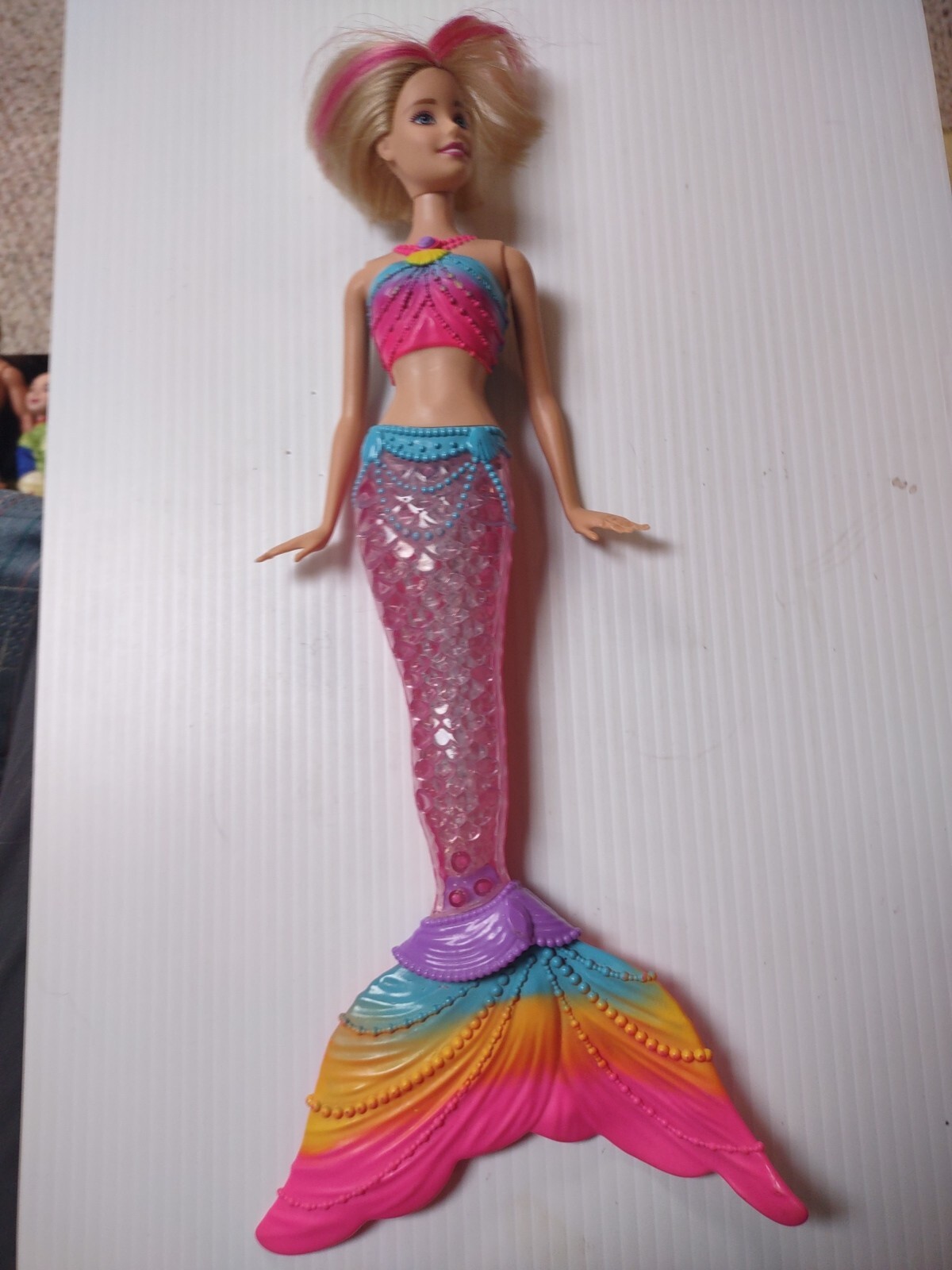 Barbie Dreamtopia Rainbow Lights Mermaid Doll, Blonde with Light-up Tail.