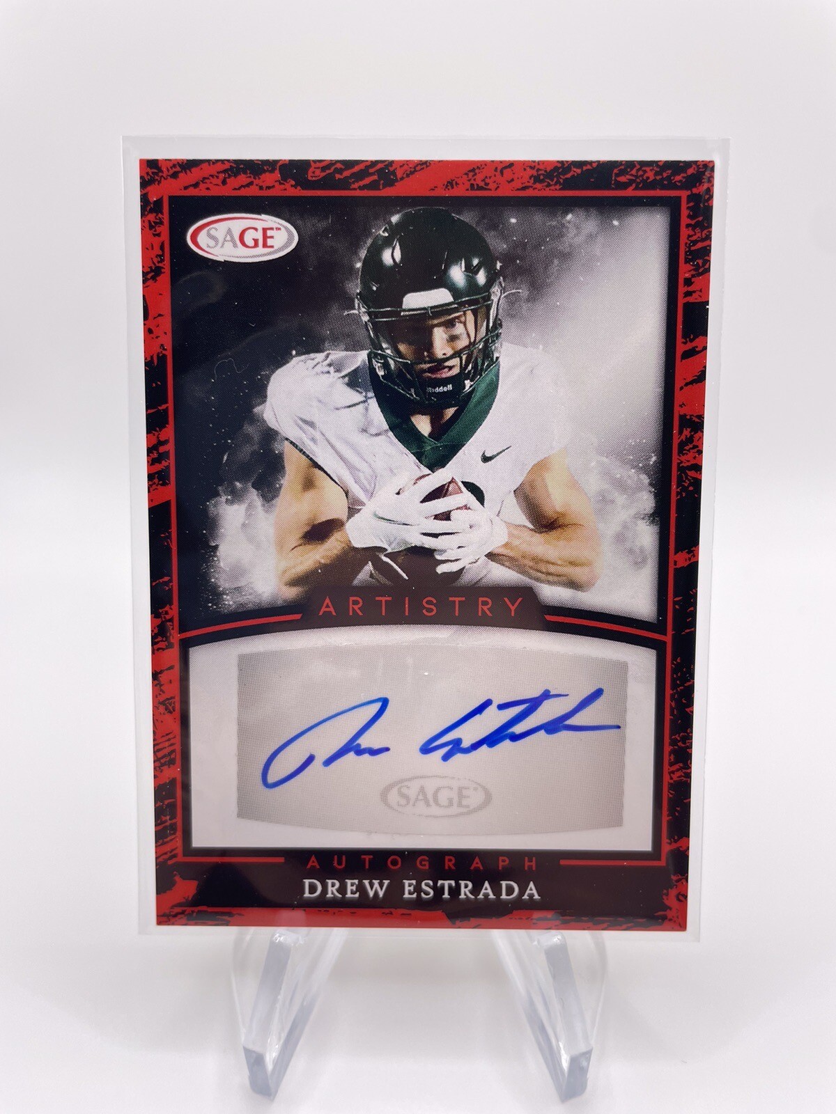 2022 SAGE Artistry Autographs Red Drew Estrada #A-DE Rookie Auto RC Baylor