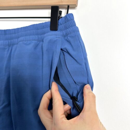 HILL CITY Mens Lined Shorts 7" Running Athletic Elastic Waist Blue size Medium - Picture 3 of 6