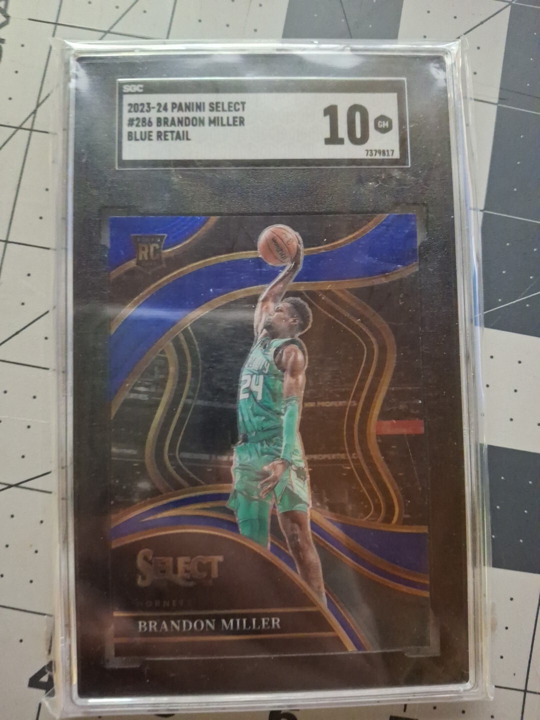 2023-24 Panini Select - Courtside Blue Prizm #286 Brandon Miller (RC)