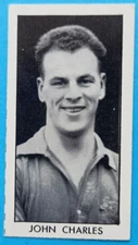 JOHN CHARLES LEEDS UNITED & WALES FOOTBAL STARS 1956-57 THE HOTSPUR CARD No 32