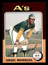 1975 Topps Baseball #452 Angel Mangual EX/MT *d2