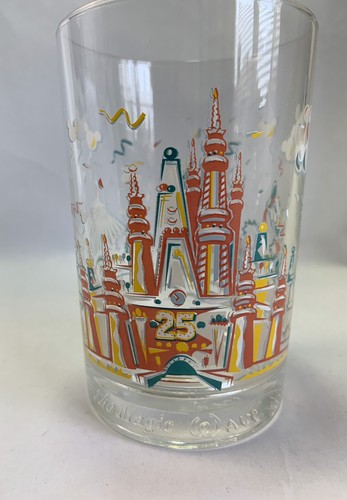 -Walt Disney World 25° Anniversario 16 oz Vetro McDonald's Paperino.- - Foto 2 di 12
