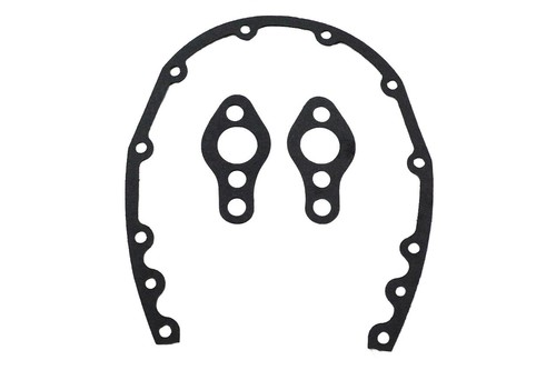 SBC Chevy Kit de cubierta de distribución de acero cromado con sello de junta de lengüeta 283 327 350 383 400 - Imagen 2 de 3