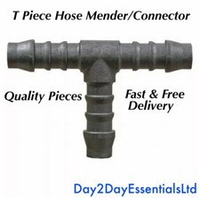 T Piece Hose Mender Connector Pipe Tube Quality Plastic - All Sizes & Quantities